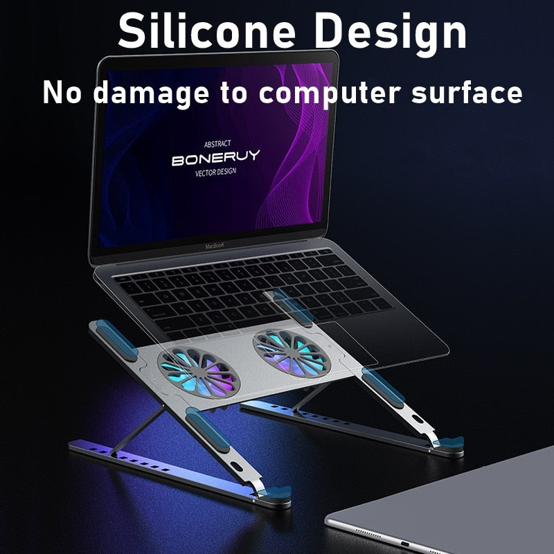 Foldable Aluminum Laptop Cooling Holder - Image 1
