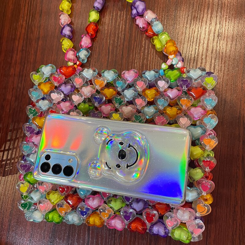 Love Beaded Hearts Colorful Mini Handbags - Image 5