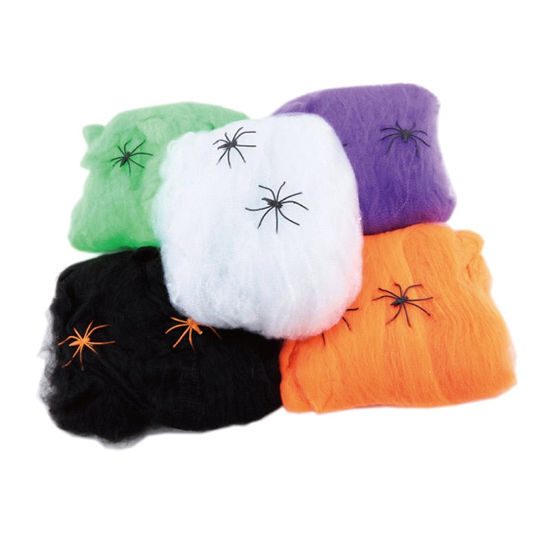 Artificial Stretchy Cobweb Halloween Decoration - Image 9