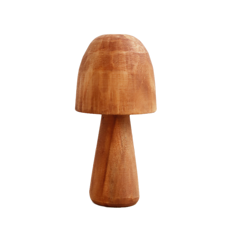 Mushroom Solid Wood Sculpture Home Decor - Image 3