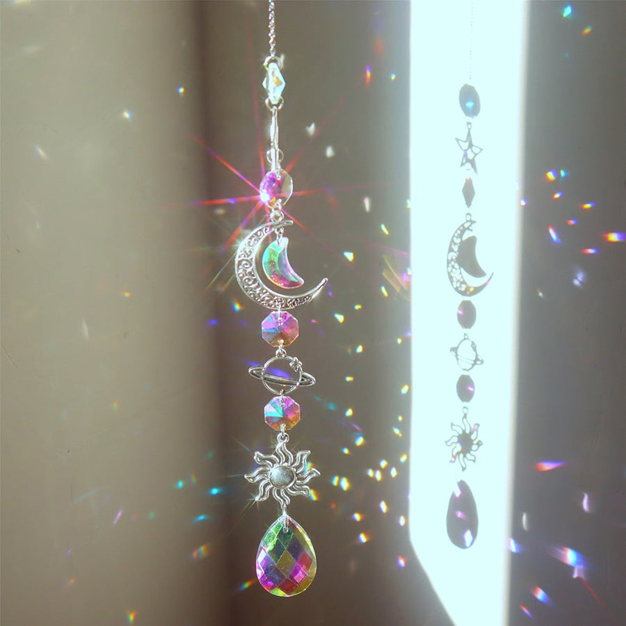 Dream Combo Symphony Crystal Wind Chime Moon Sun Catcher - Image 0