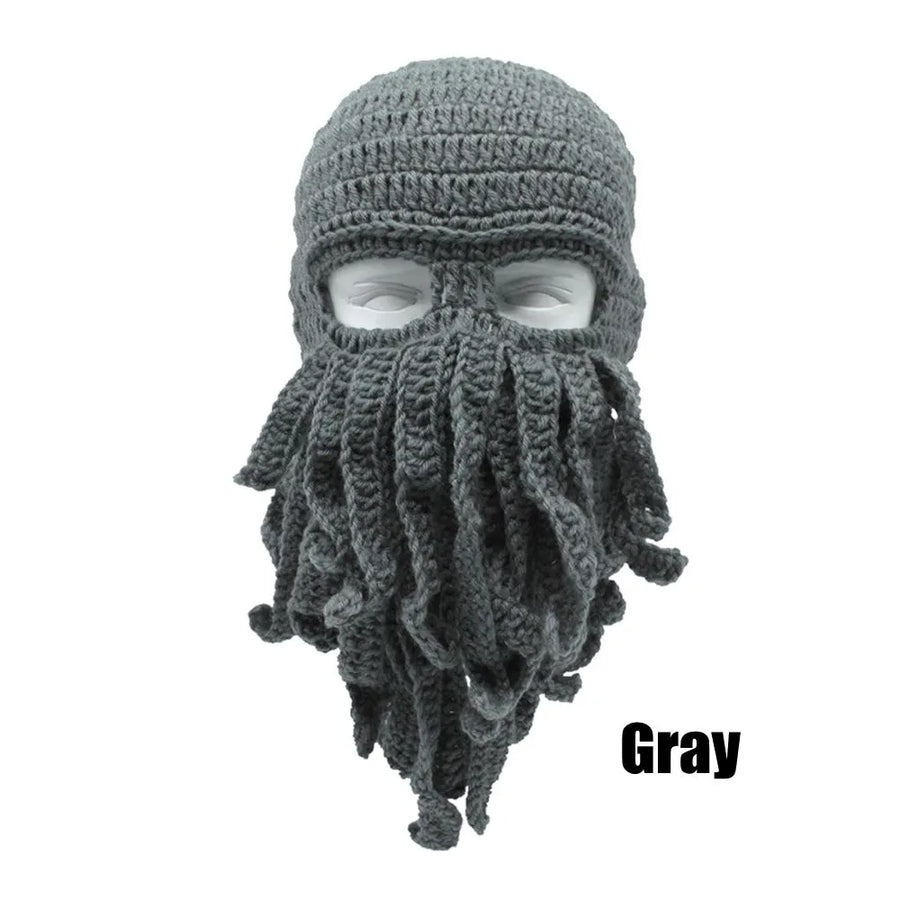 Octopus Tentacle Knitted Face Winter Mask - Image 7