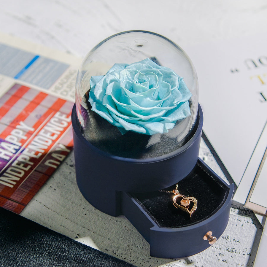 Natural Eternal Rose Necklace Jewelry Box - Image 4