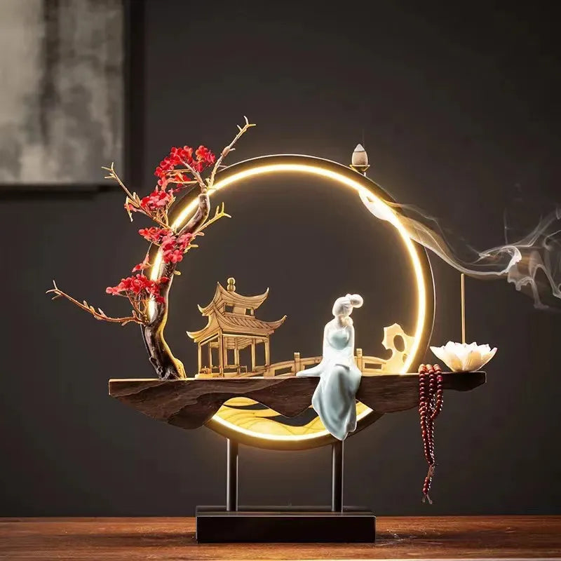 Zen Serenity Waterfall Backflow Incense Burner - Image 1