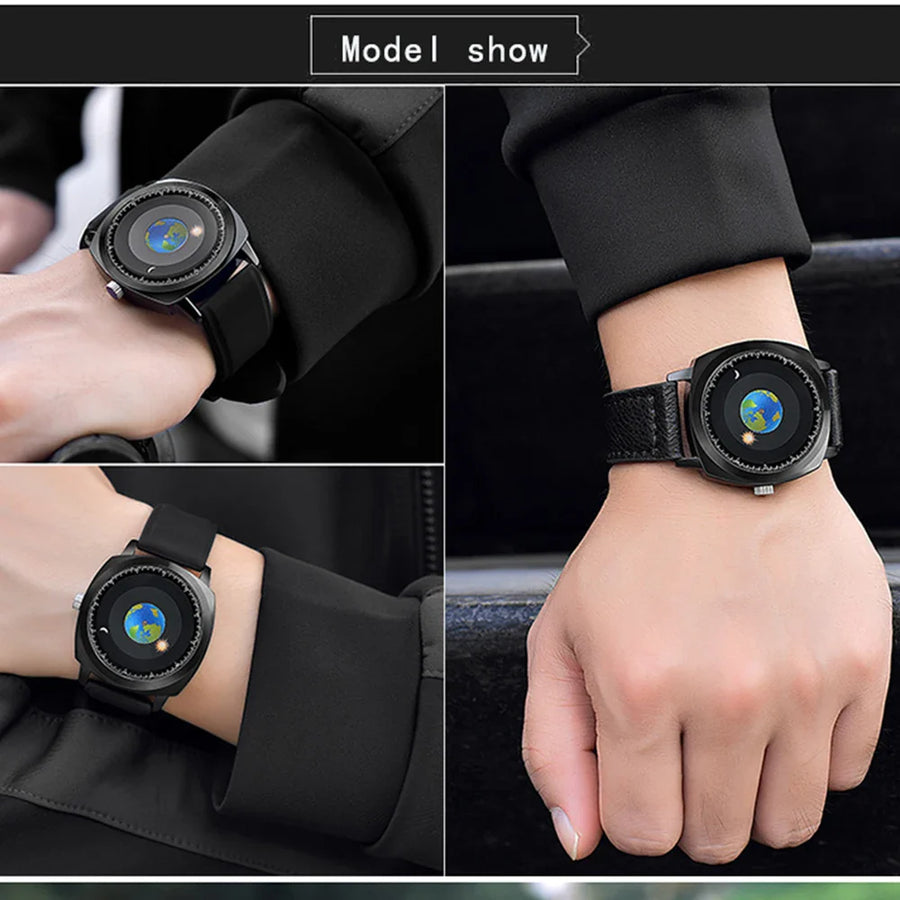 Rotating Earth Galactic Quartz Watch - Image 4