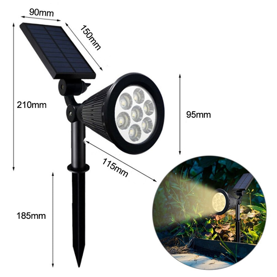 Solar-Powered Colorful Adjustable Garden Spotlight - Image 5