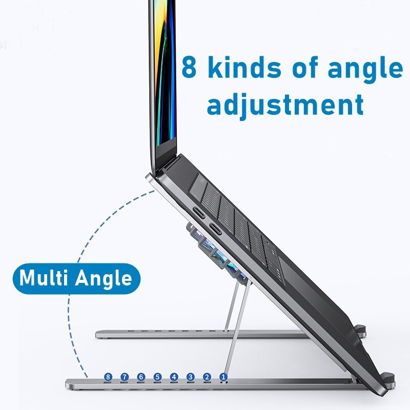 Foldable Aluminum Laptop Cooling Holder - Image 4