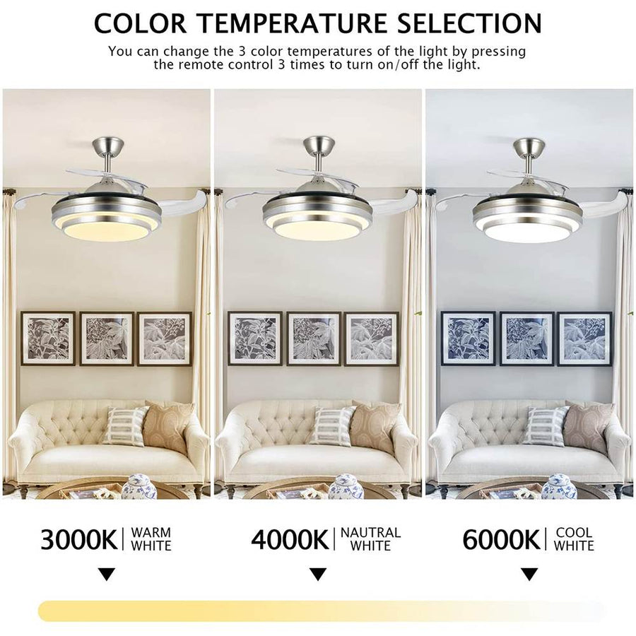 Modern Remote Controlled LED Ceiling Fan Lamp - Image 5