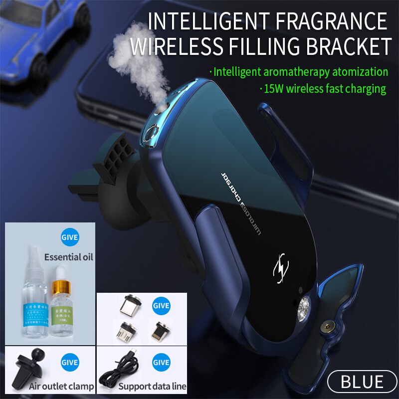 Smart Aromatherapy Wireless Charging Car Phone Holder - Image 8