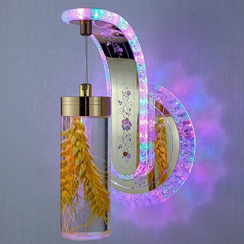 Elegant Crystal Flower Dimming Wall Lamp - Image 11
