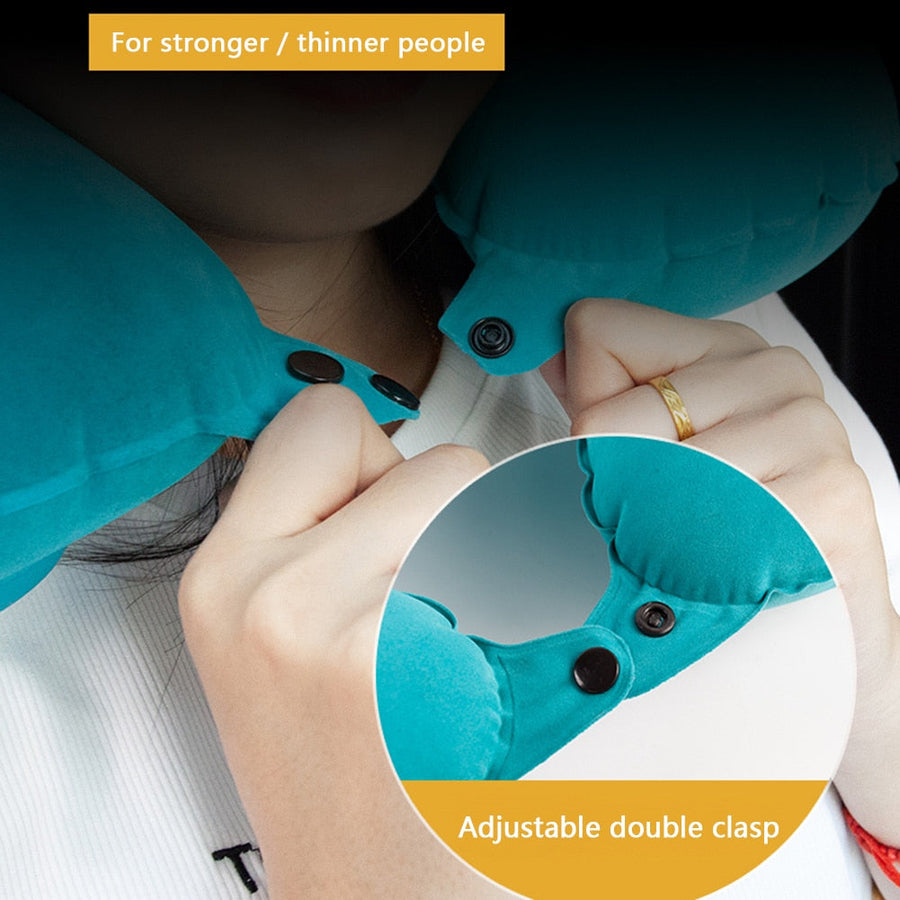 Air Rest Inflatable Easy Pump Neck Pillow - Image 1