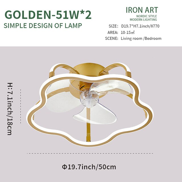 Elegant Modern LED Ceiling Fan Lamp - Image 10