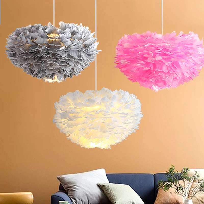 Cloud Like Realistic Feather Chandelier - Image 0