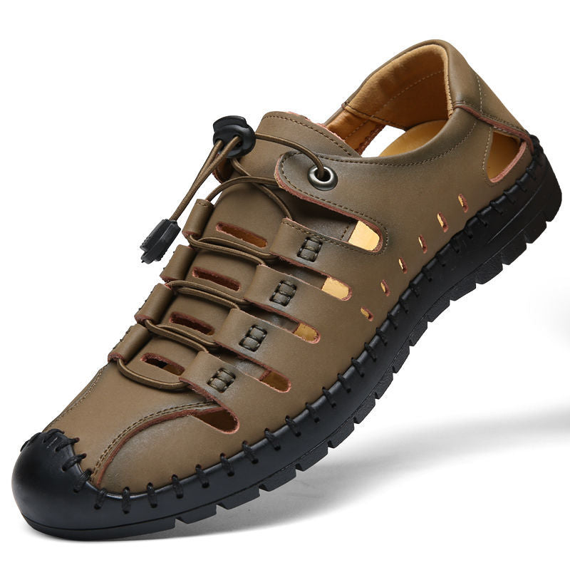 Casual Beach Flexible Leather Sandal - Image 2