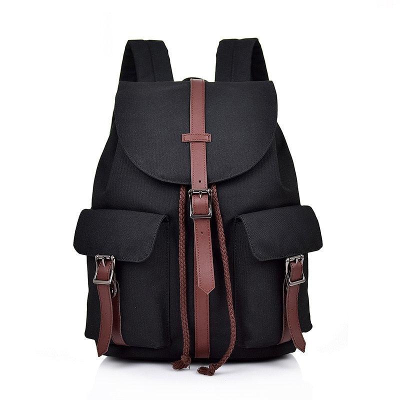 Canvas Unisex Large Capacity Retro Backpack - Image 7