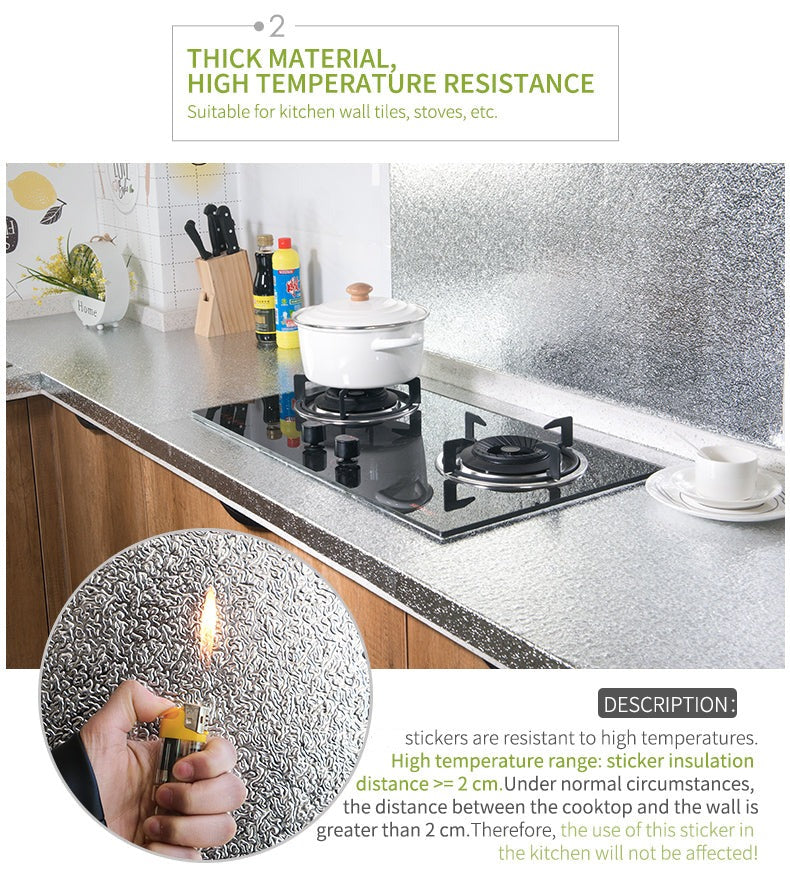 Waterproof Self-Adhesive Kitchen Oil-proof Wallpapers - Image 1