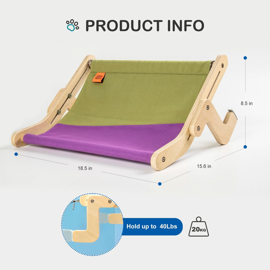Wooden Window Cat Hanging Bed - Image 8