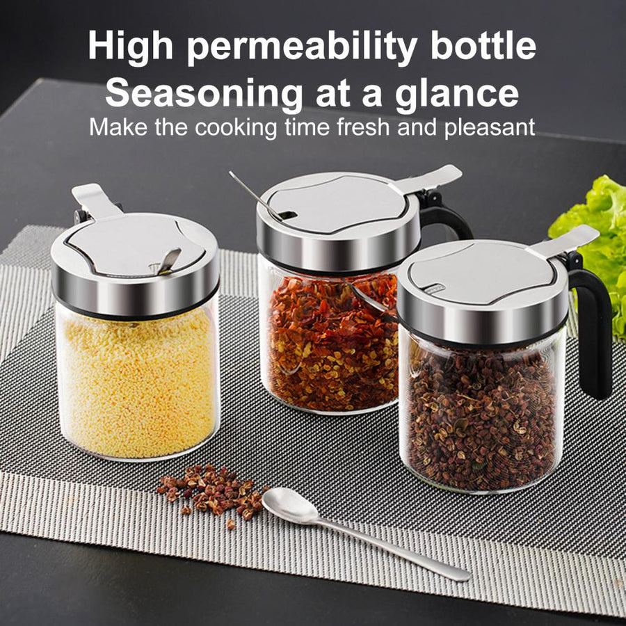 Moisture Proof Elegant Glass Seasoning Storage Jar - Image 4
