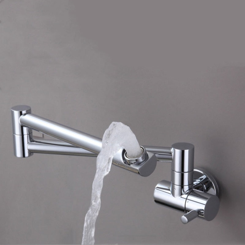 Wall-Mounted Folding Chrome Pot Filler Faucet - Image 7