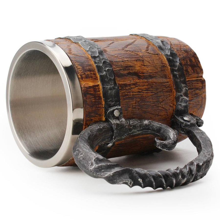 Ancient Time Stainless Steel Wooden Mug - Image 4