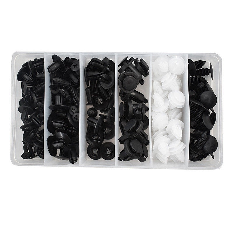 100pcs Auto Fastener Pin Rivet Bumper Car Clip Kit - Image 1