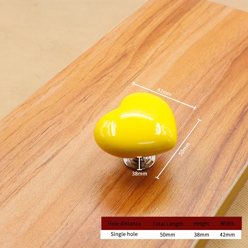 Ceramic Heart Door Cabinet Handle - Image 4