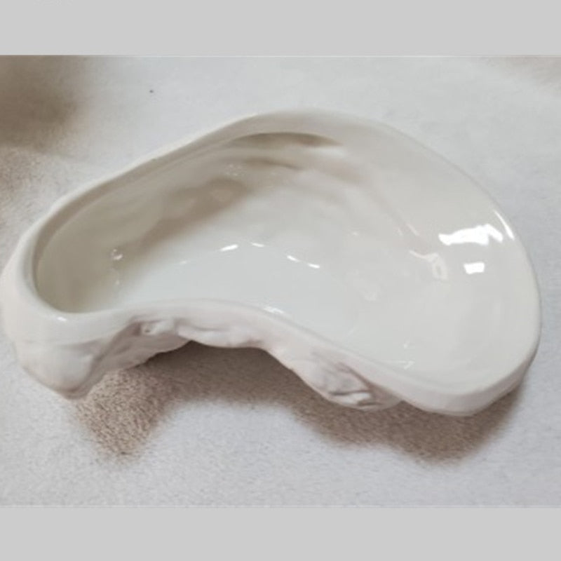 Oyster Shaped Ceramic Plate - Image 2