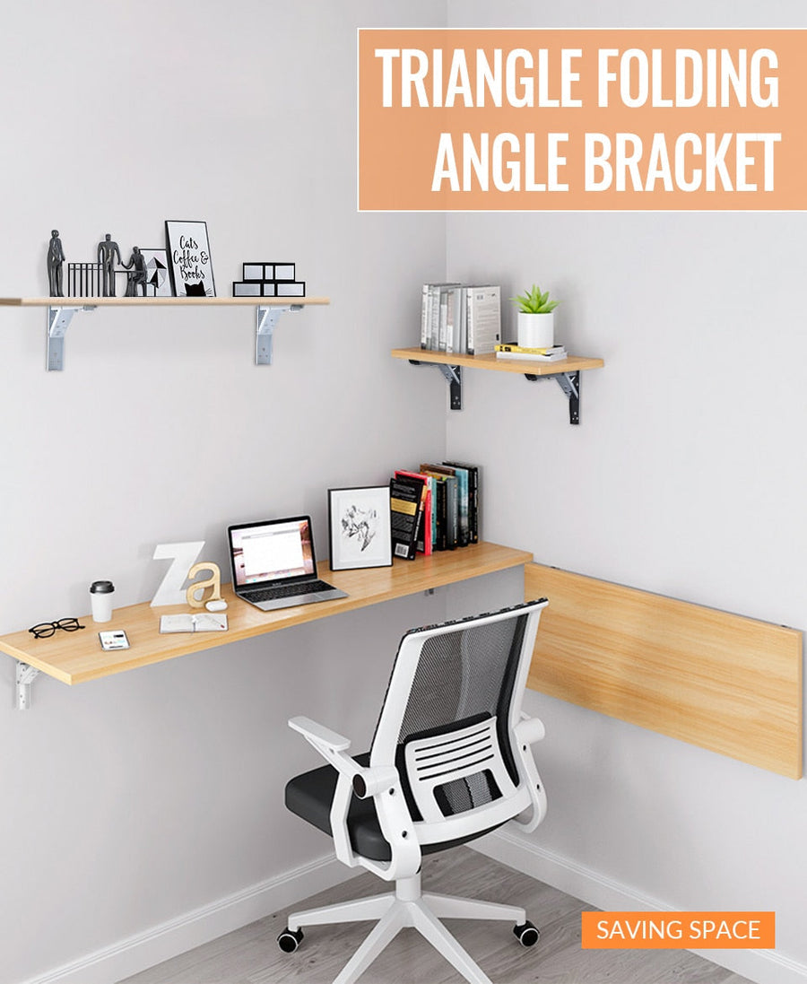 Wall-Mounted Foldable Shelf Organizer Bracket - Image 1