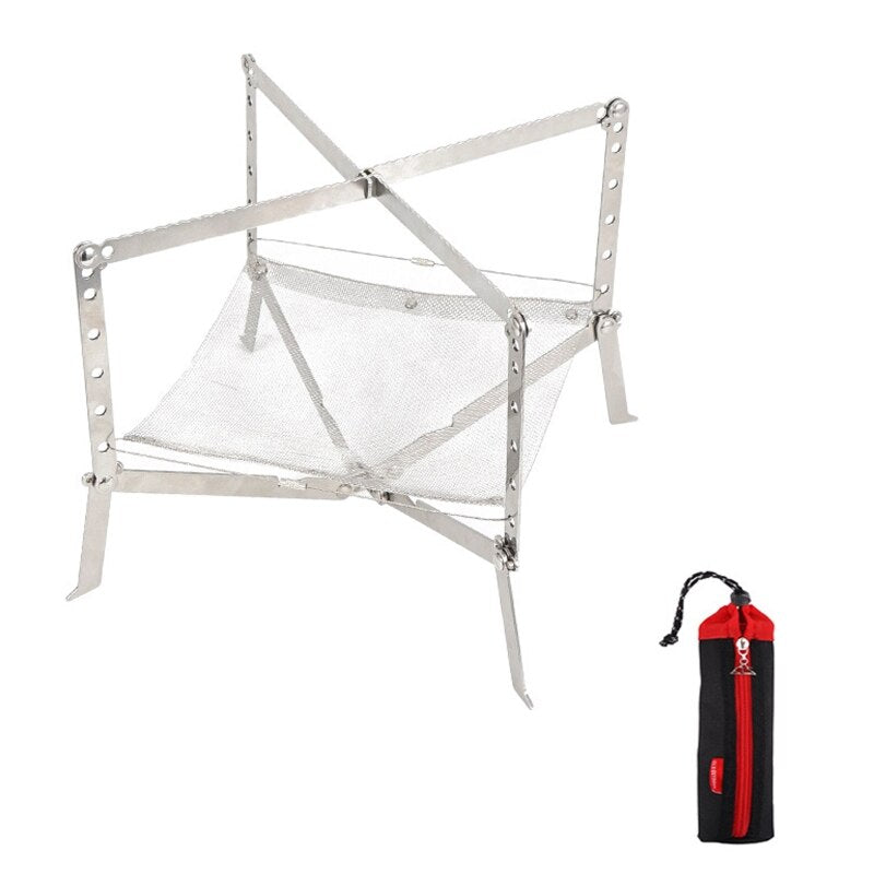 Mini Flame Foldable Stainless Steel Fire Rack - Image 4