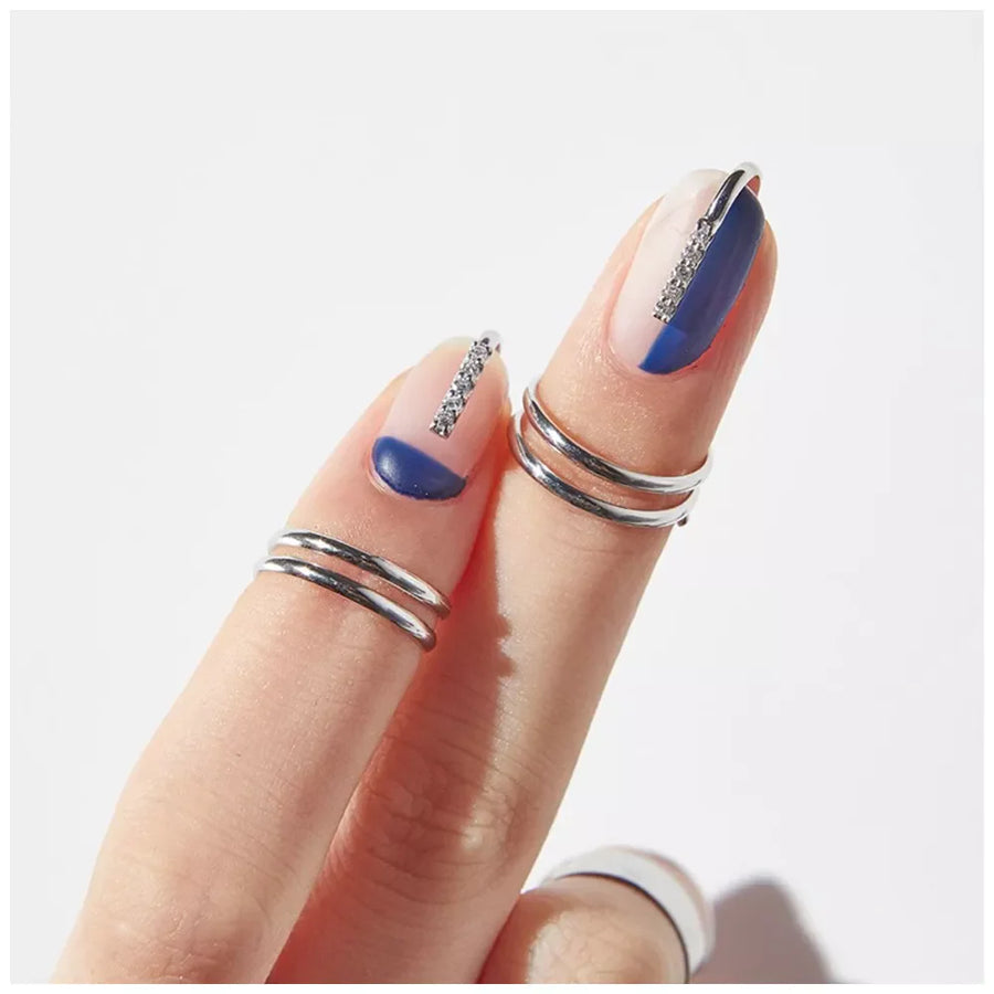 Elegant Fingertip Chic Gothic Slim Metal Nail Rings - Image 1