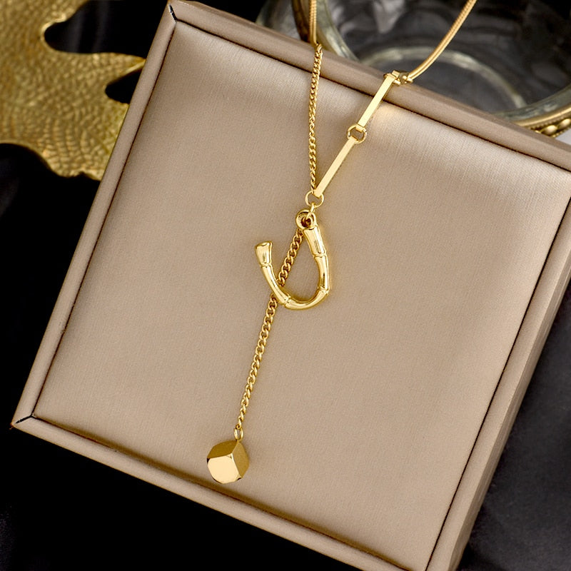 Charming Initials Letter Necklace - Image 4