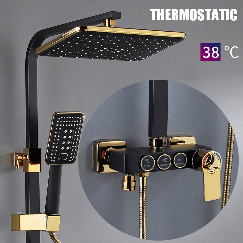 Elegant Digital Wall Mounted Smart Thermostatic Bath Faucet - Image 17