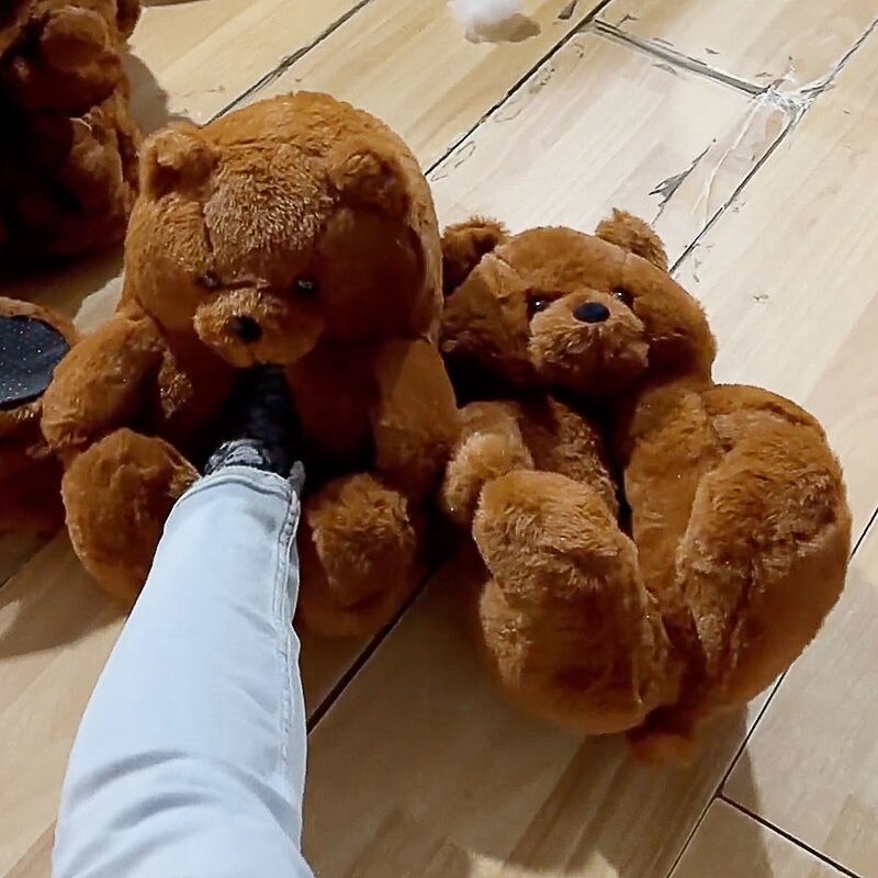 Warm Bear Paws Cute Home Slippers - Image 1