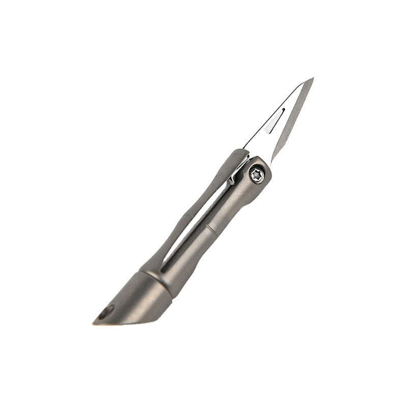 Titanium Alloy Bamboo Mini Keychain Knife - Image 4
