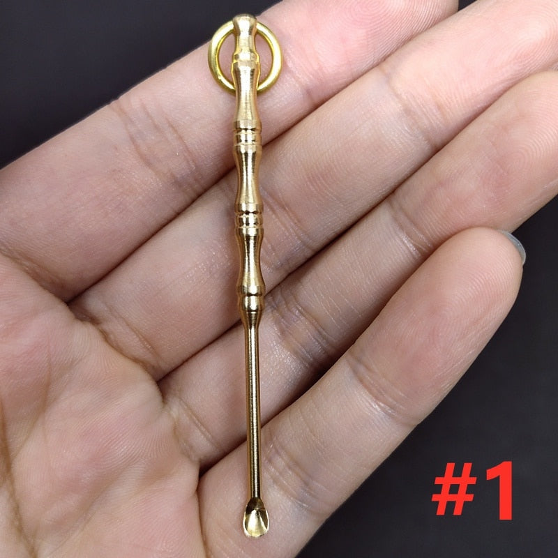 Retro Radiance Brass Mini Tool Vintage Keychain - Image 9