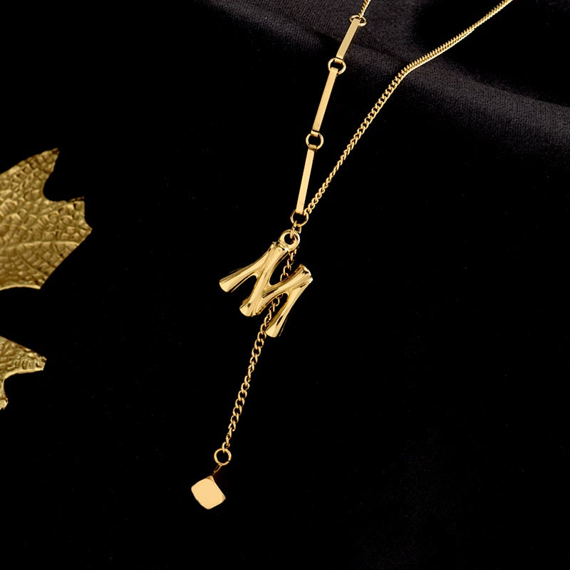 Charming Initials Letter Necklace - Image 24