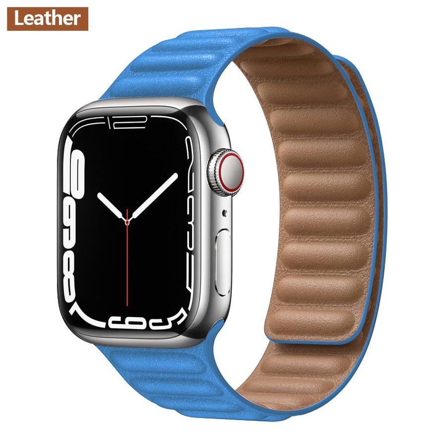 Magnetic Strap Leather Smart Watch Band - Image 23