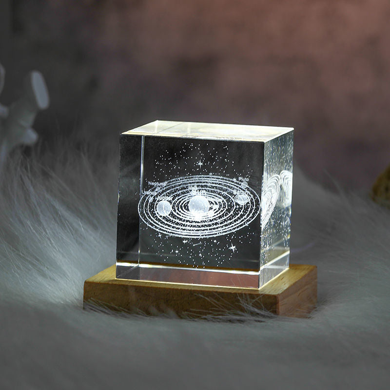 3D Crystal Cube Moon Nightlight - Image 4