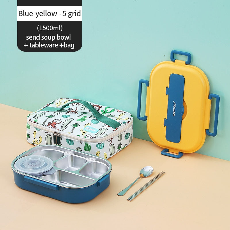 Stainless Steel Multi Compartment Kids Lunch Box - Image 10