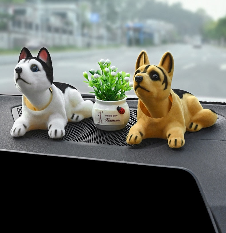 Cute Head Shaking Dogs Car Decor - Image 1