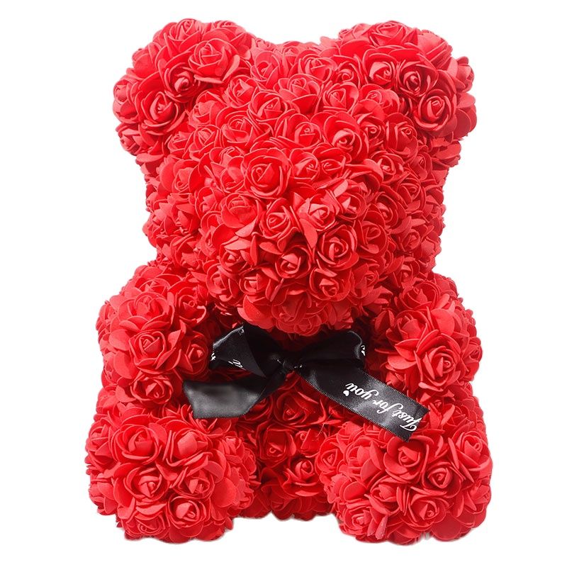 Artificial Rose Flowers Teddy Bear - Image 7