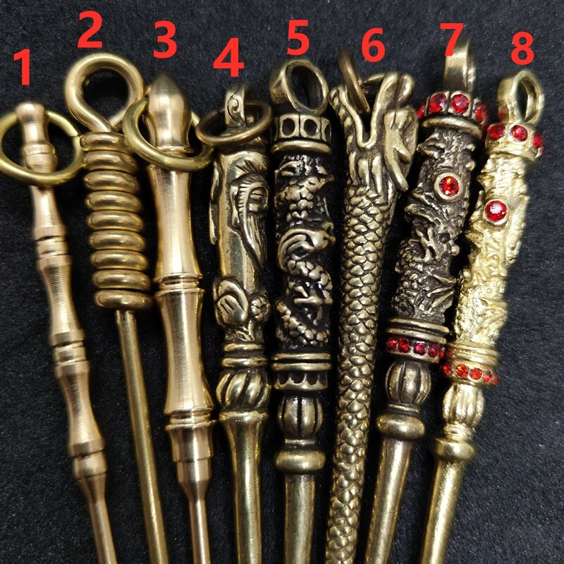 Retro Radiance Brass Mini Tool Vintage Keychain - Image 2