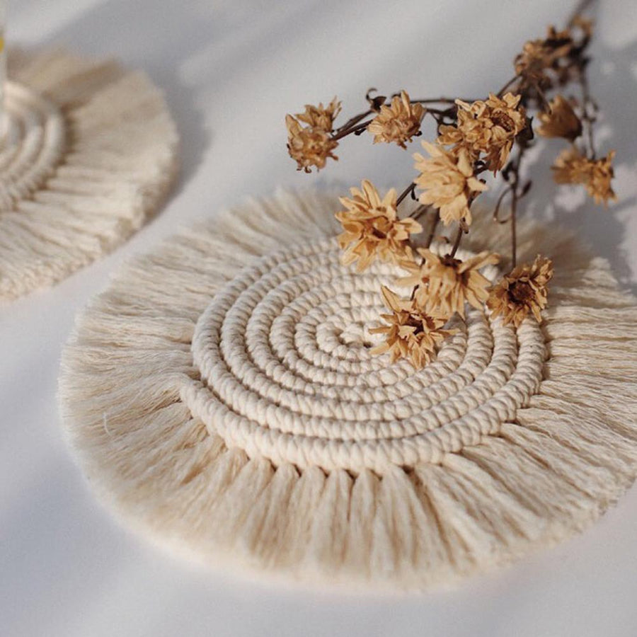 Nordic Macrame Cup Cloth Coaster - Image 2