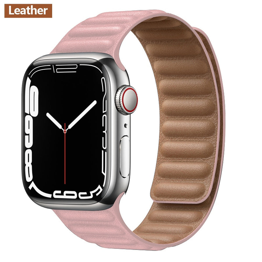 Magnetic Strap Leather Smart Watch Band - Image 18