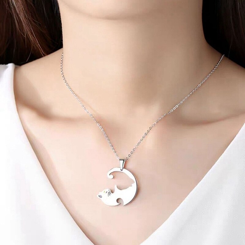 Yin Yang Cat Couple Necklace - Image 2