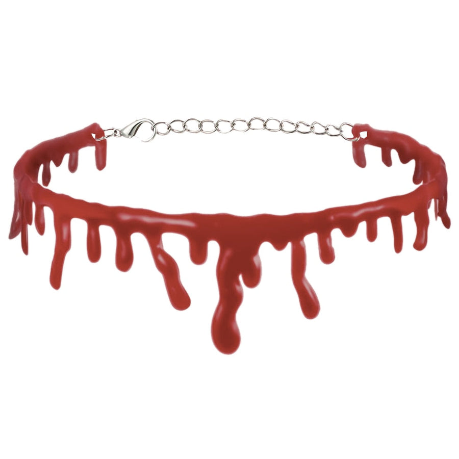 Fake Blood Drip Halloween Necklaces - Image 4