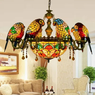 Antique Style Parrot Chandelier Lamp - Image 9