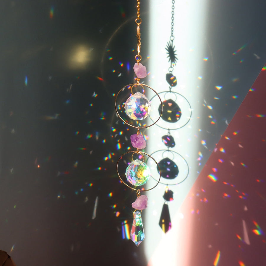 Dream Combo Symphony Crystal Wind Chime Moon Sun Catcher - Image 4