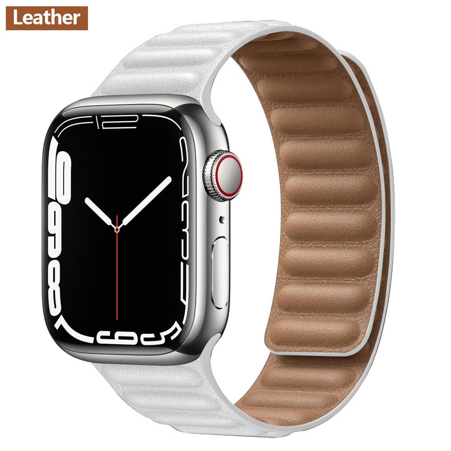Magnetic Strap Leather Smart Watch Band - Image 5