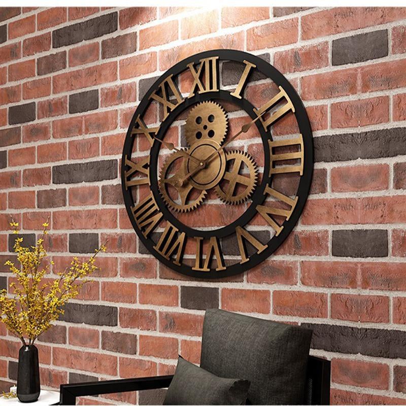 Handmade Oversized 3D Retro Decorative Wall Clock - Image 3